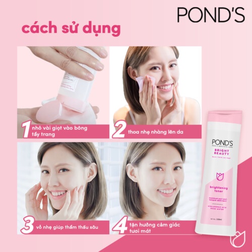 Nước hoa hồng POND'S White Beauty sáng da cân bằng pH se khít lỗ chân lông 150ml