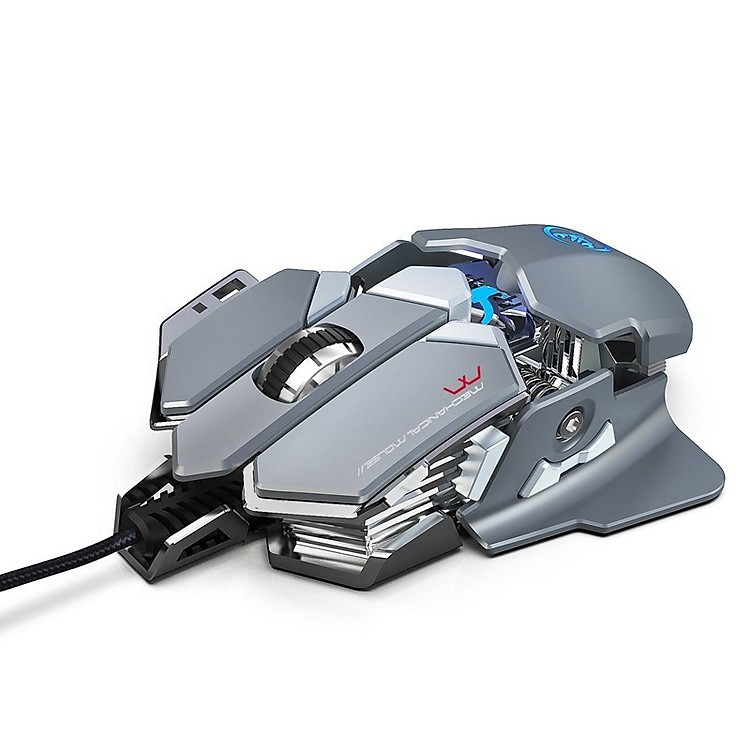 Chuột cơ gaming led RGB 6400DPI - J600 Black mechanical Gaming mouse