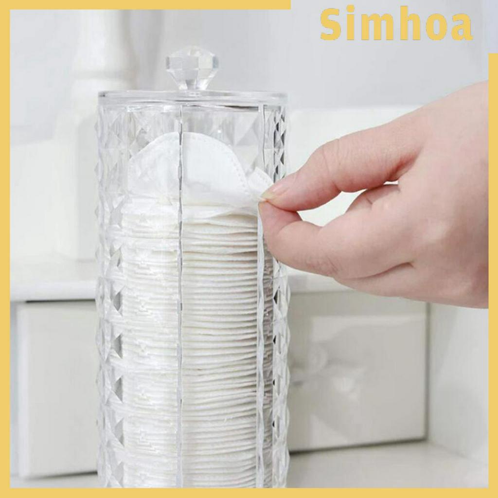 [Hàng mới về] Hộp Đựng Bông Tẩy Trang Chất Liệu Acrylic Trong Suốt Chất Lượng Cao