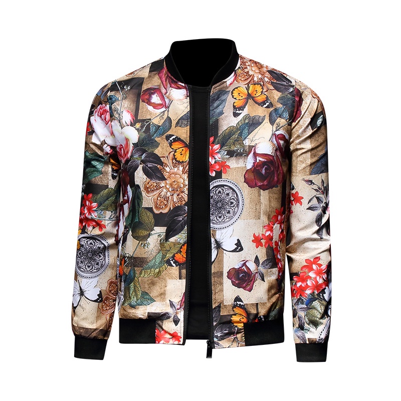 Áo Khoác bomber In Hoa Phong Cách Nhật Bản 2022 Thời Trang Cho Nam