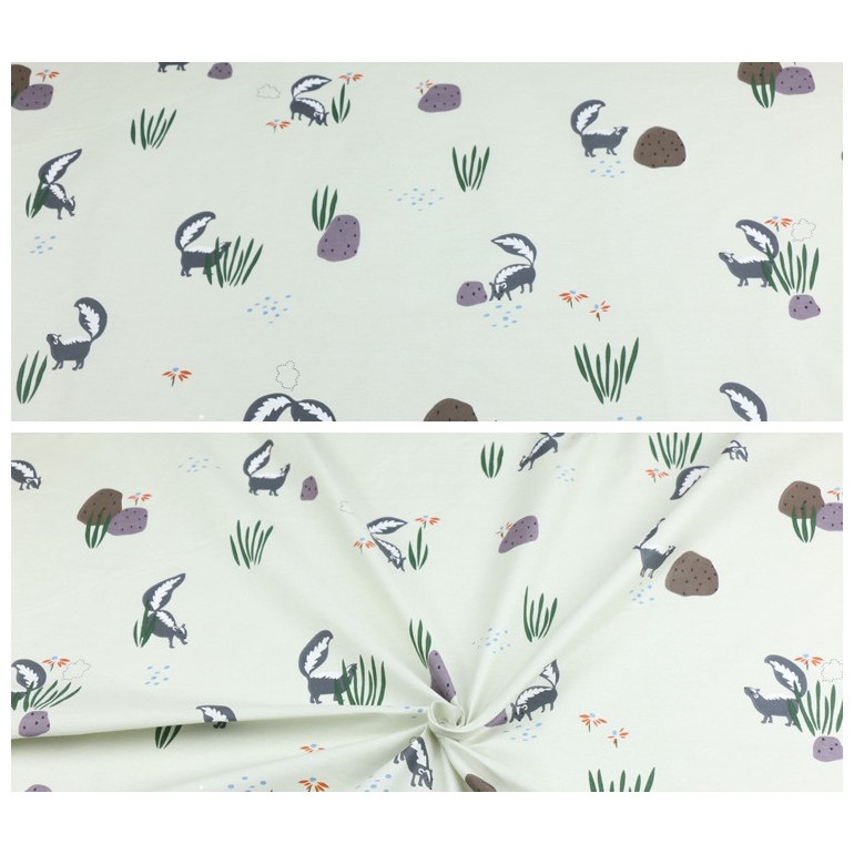 Vải 100% Cotton In Họa Tiết Hoa / Quả Thông Dùng Để May Áo Gối / Váy Ngủ Cho Bé 100x235cm