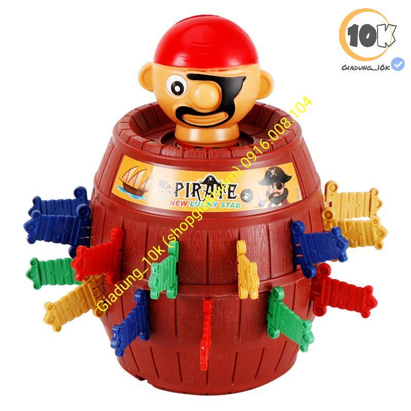 Đồ Chơi Hải Tặc - Trò Chơi Team Đâm Thùng Phi Size 13 Cm Xả Stress Giải Trí Loại 1 (K94)