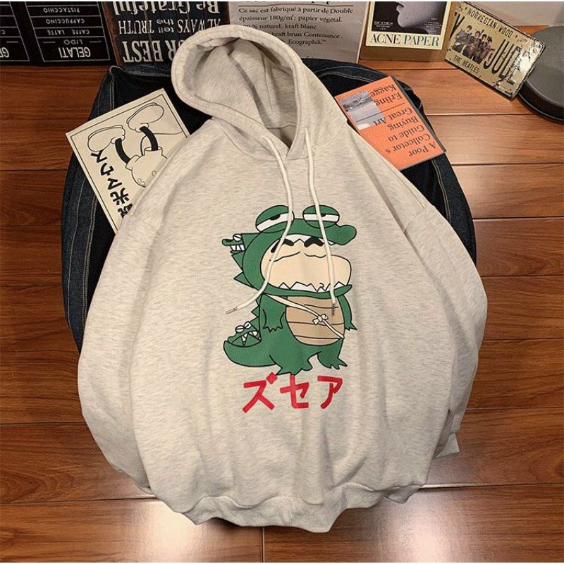 Áo hoodie unisex nam nữ thời trang thu đông in họa tiết bé khủng long