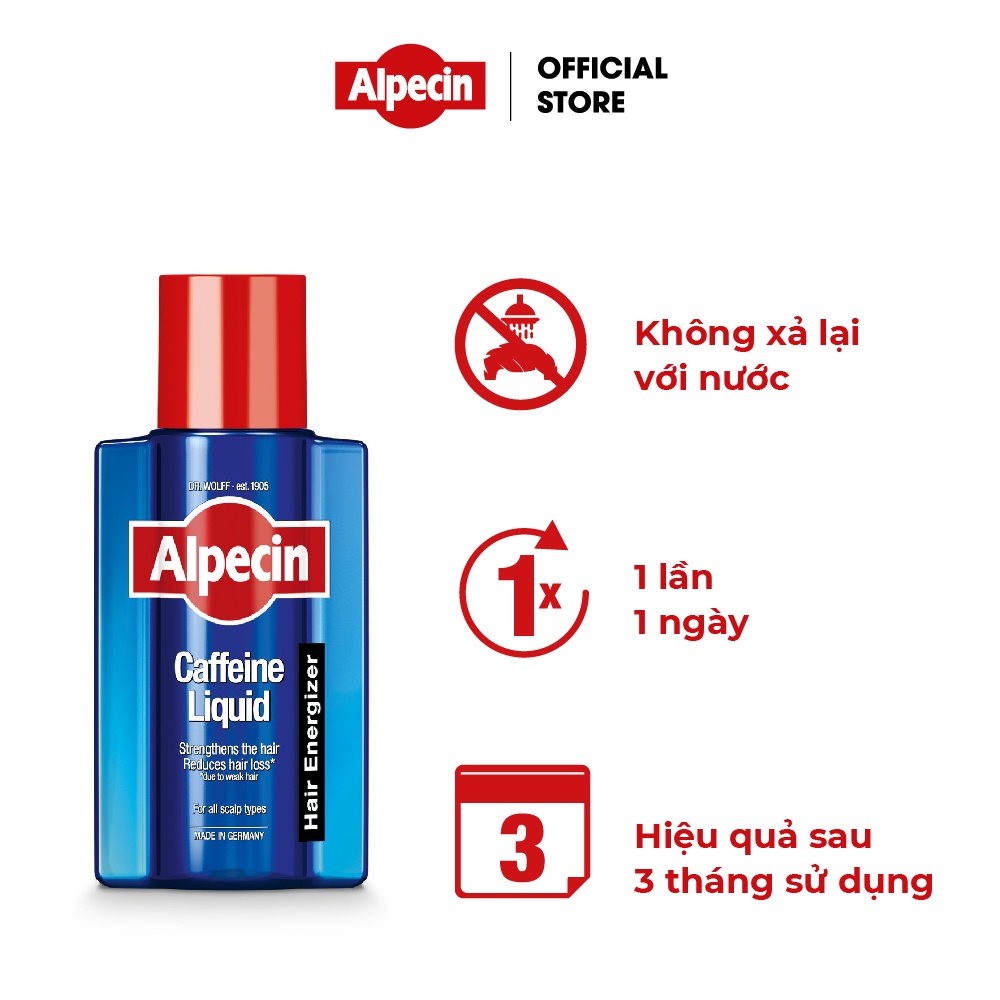 (Hàng tặng không bán) Dưỡng chất ngăn rụng tóc kích thích mọc tóc Caffeine Alpecin Liquid 75ml Mini size