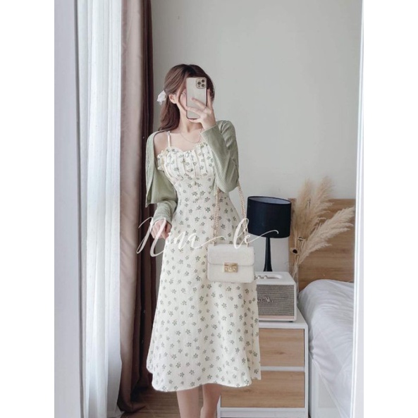 BIGSIZE ĐẦM HOA KÈM KHOÁT THEO MÀU XINH XINH Không có lót | BigBuy360 - bigbuy360.vn