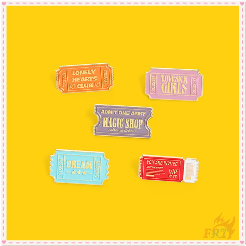 ★ Huy Hiệu Cài Áo Hình Vé Máy Bay VIP ★ 1 Huy Hiệu Gài Áo Hình Doodle Thời Trang Vintage