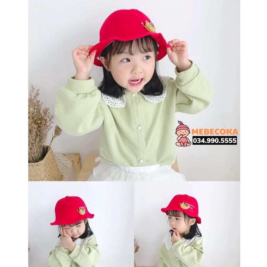 Mũ cho bé, mũ bucket Gắn Sâu, vành nón tai bèo tròn cho bé Trai bé Gái chất liệu CAO CẤP