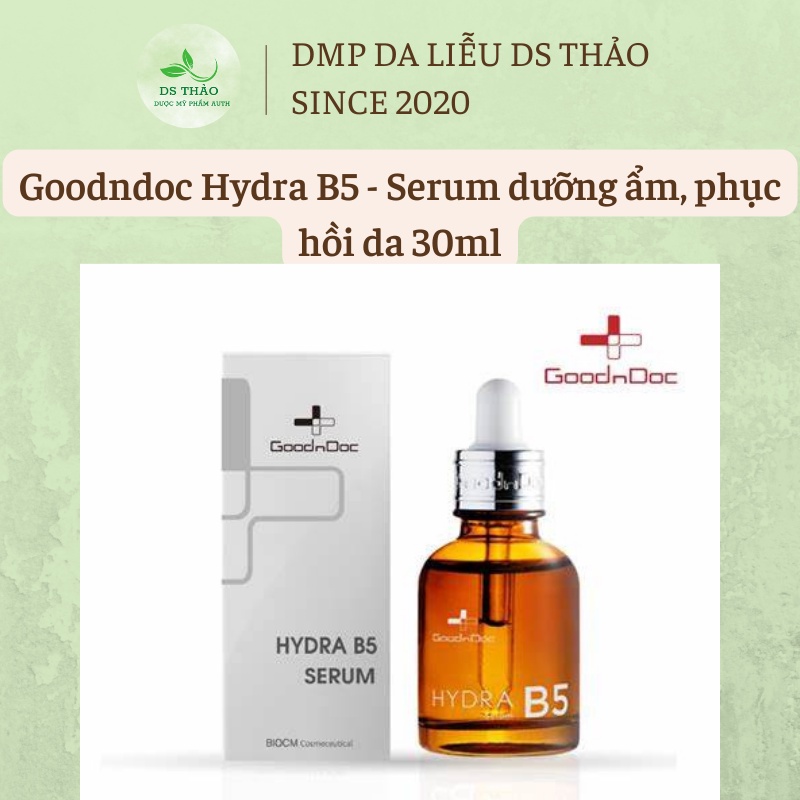 Goodndoc Hydra B5 - Serum dưỡng ẩm, phục hồi da 30ml [Chính hãng - Mẫu mới 2021]