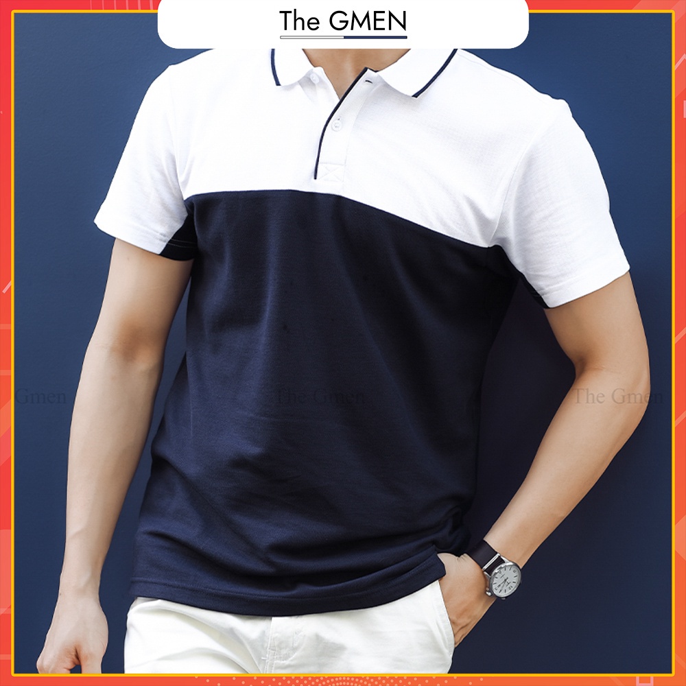 Áo Polo nam The GMEN Mix Color Polo Shirt thiết kế 2 màu tương phản ấn tượng