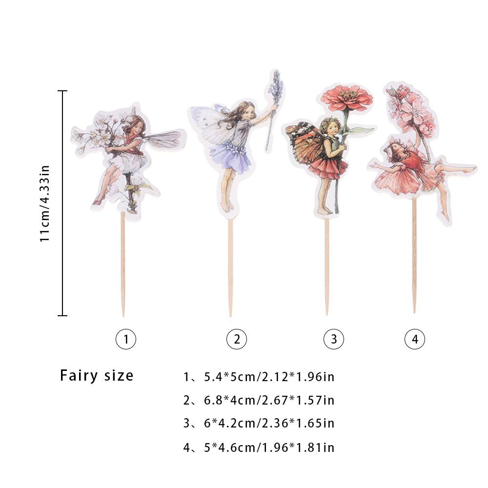 GOGOUP 24 Que Cắm Trang Trí Bánh Kem Hình Thiên Thần