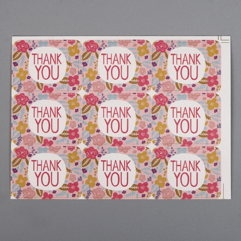 Set 50 Tấm Nhãn Dán Trang Trí Quà Tặng Tiệc Cưới In Chữ Thank You