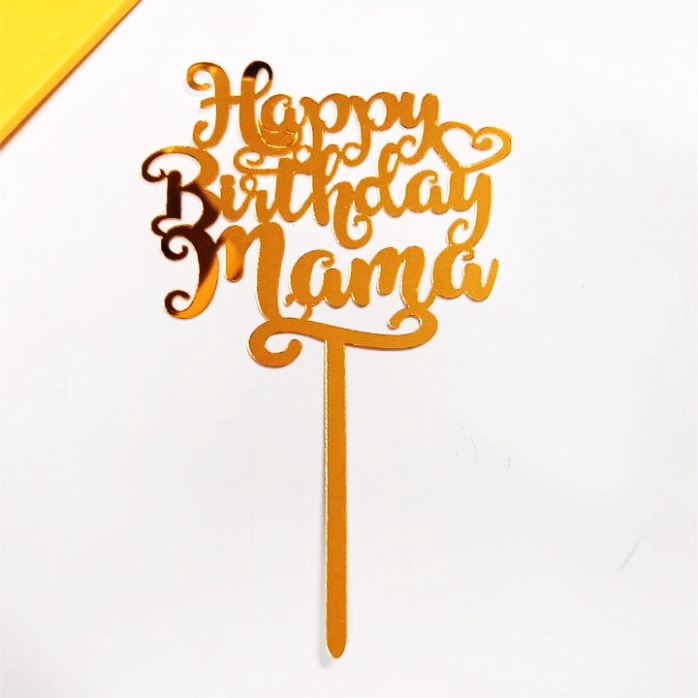 thẻ cắm bánh kem [FREESHIP❤️] set 10 thẻ meka MẸ tráng gương