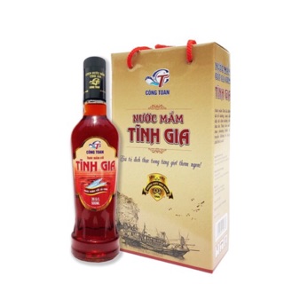 Nước mắm cá cơm Tĩnh Gia - Combo xách 2 chai thủy tinh 500ml