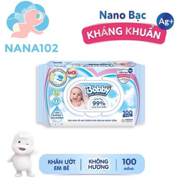 Khăn giấy ướt Bobby 100 tờ , 80 tờ