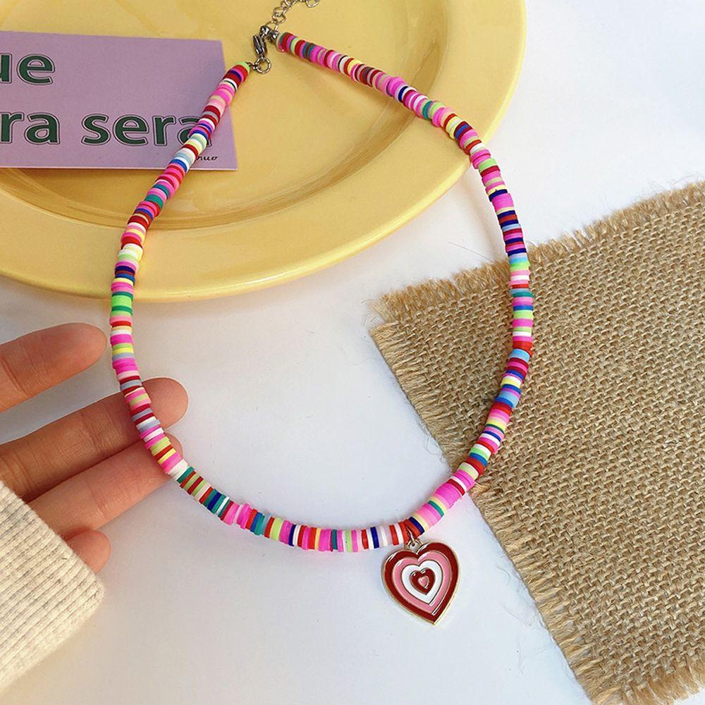 VANES1 Vòng cổ Đất Sét Y2K Nhiều Màu Sắc Sáng Tạo Phong Cách Hàn Quốc