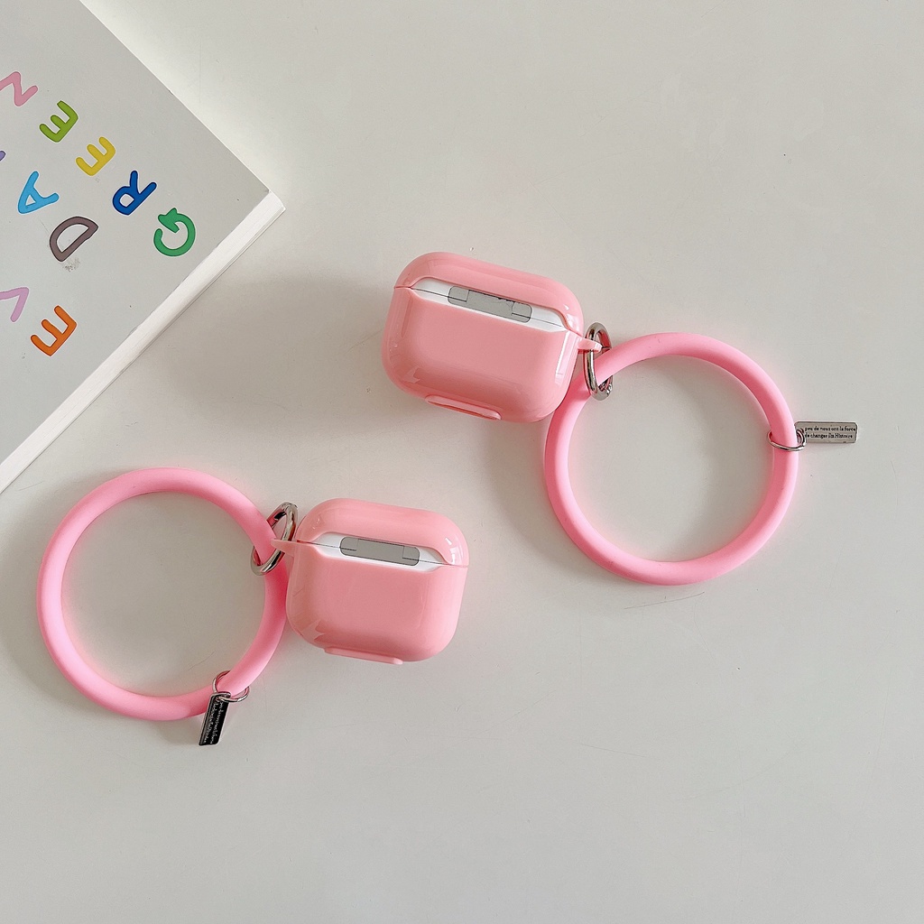 Vỏ Bảo Vệ Hộp Sạc Tai Nghe Bluetooth Không Dây AirPods 1 2 pro 3 2021 gen3 Bằng Silicon Hình Dép Hồng 3D Dễ Thương