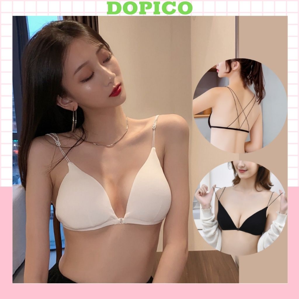Áo bra nữ 2 dây đẹp cài trước đệm mỏng mặc cực sexy DOPICO B2099