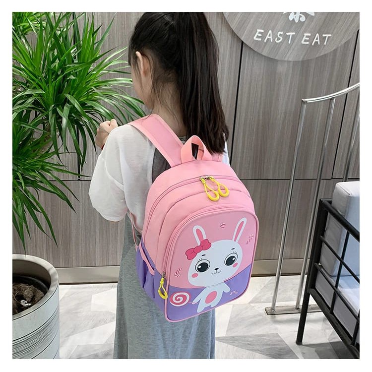 Ba Lô Đi Học Hình Thỏ Con Dễ Thương Cho Nữ Hello Kitty