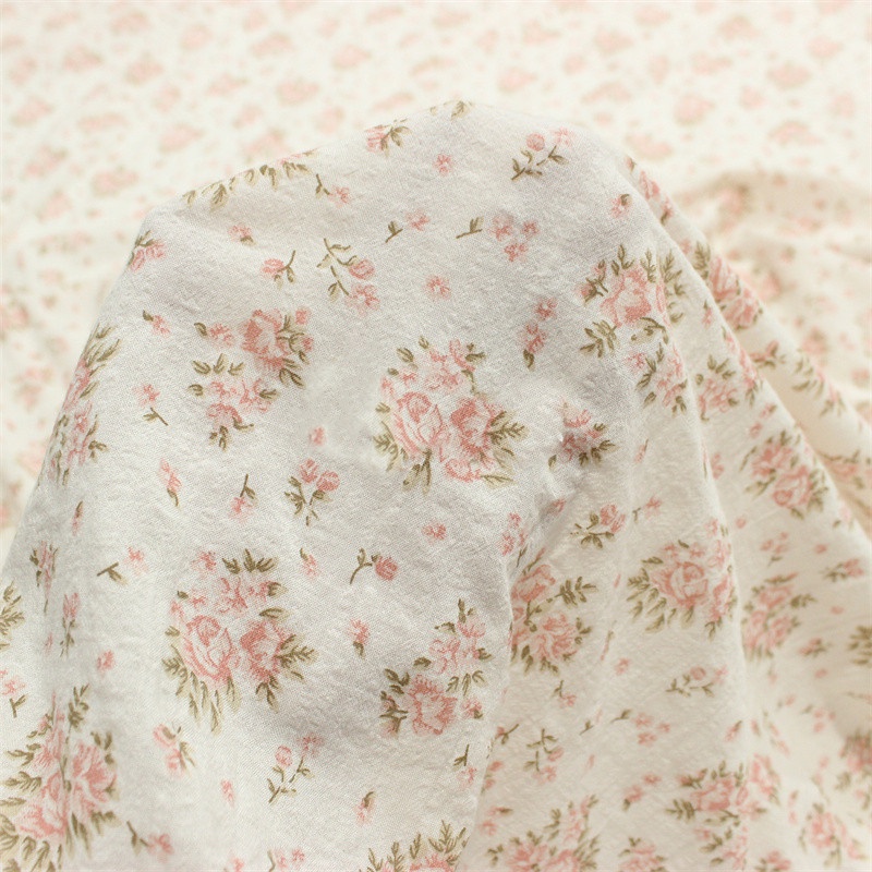 Vải cotton Mỏng Mềm Mại Thoáng Khí In Họa Tiết Hoa Nhỏ Cho Bé