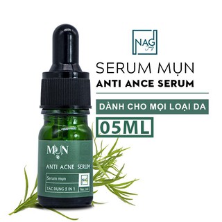 Serum trị mụn ANTI ACNE  05ML, hỗ trợ điều trị các loại mụn , mụn đầu đen , mụn bọc , mụn mủ , mụn ẩn ,tổn thương do mụn
