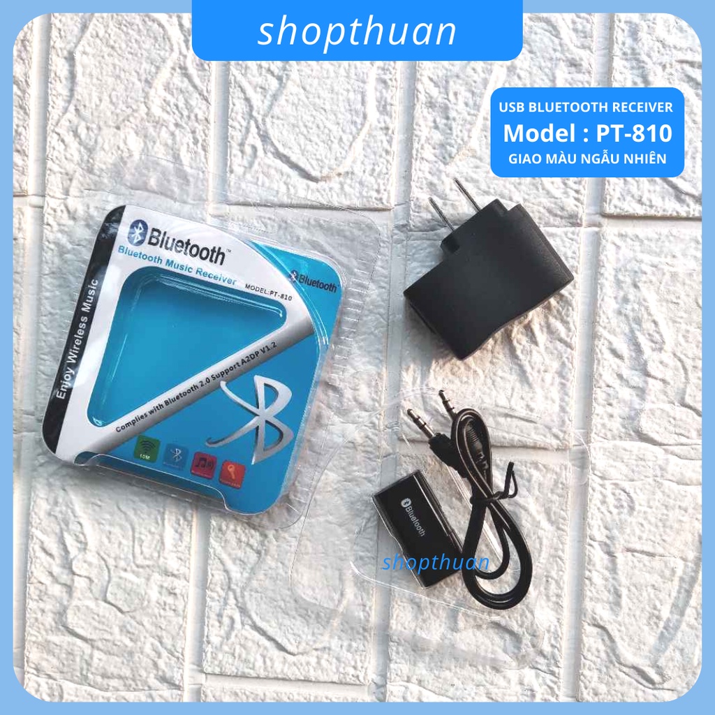 [Mã ELHACE giảm 4% đơn 300K] USB bluetooth PT810 + Củ Sạc - Biến Loa Thường Thành Loa Bluetooth