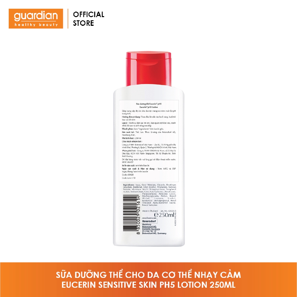 Sữa Dưỡng Thể Cho Da Cơ Thể Nhạy Cảm Eucerin Sensitive Skin Ph5 Lotion 250ml | BigBuy360 - bigbuy360.vn