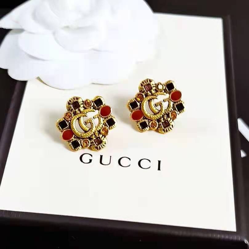 Khuyên Tai Gucci Đơn Giản Bằng Thép Titan In Logo Chữ Cái / Cá Nhân / Tinh Tế / Thanh Lịch Cho Nữ