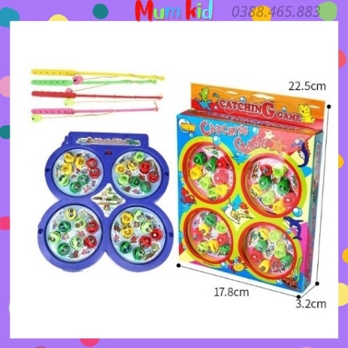 Đồ Chơi Câu Cá 4 Hồ, 4 Cần Câu Nam Châm Có Nhạc Cho Bé, Đồ Chơi Trẻ Em Thông Minh Và Sáng Tạo MUMKID 30