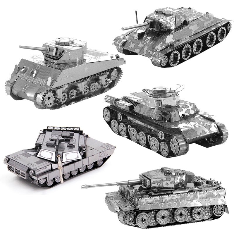 [Mã LIFETOYS1 giảm 30K đơn 99K] 3D Metal Puzzle Model Tank Jigsaw Kids Educational Toys