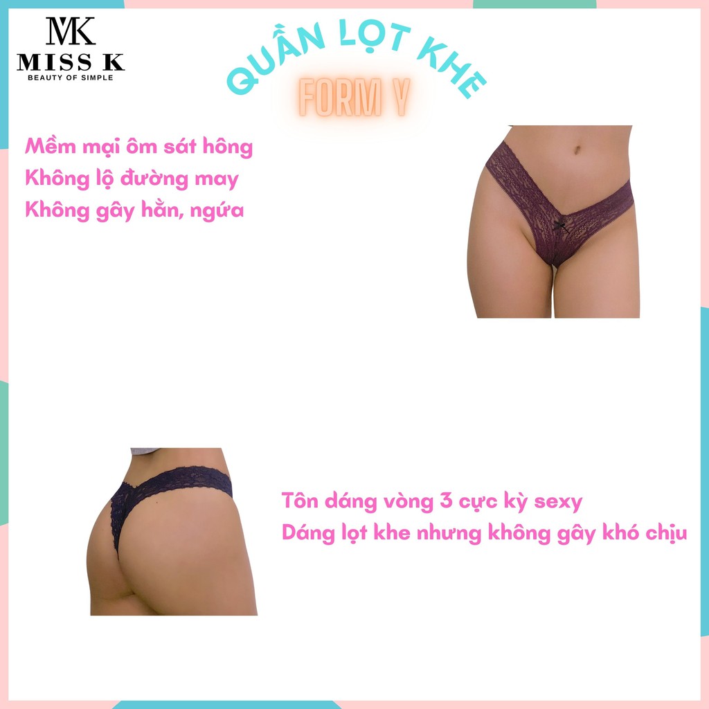 Quần lót ren Modern Girl form Y lọt khe Miss K | BigBuy360 - bigbuy360.vn