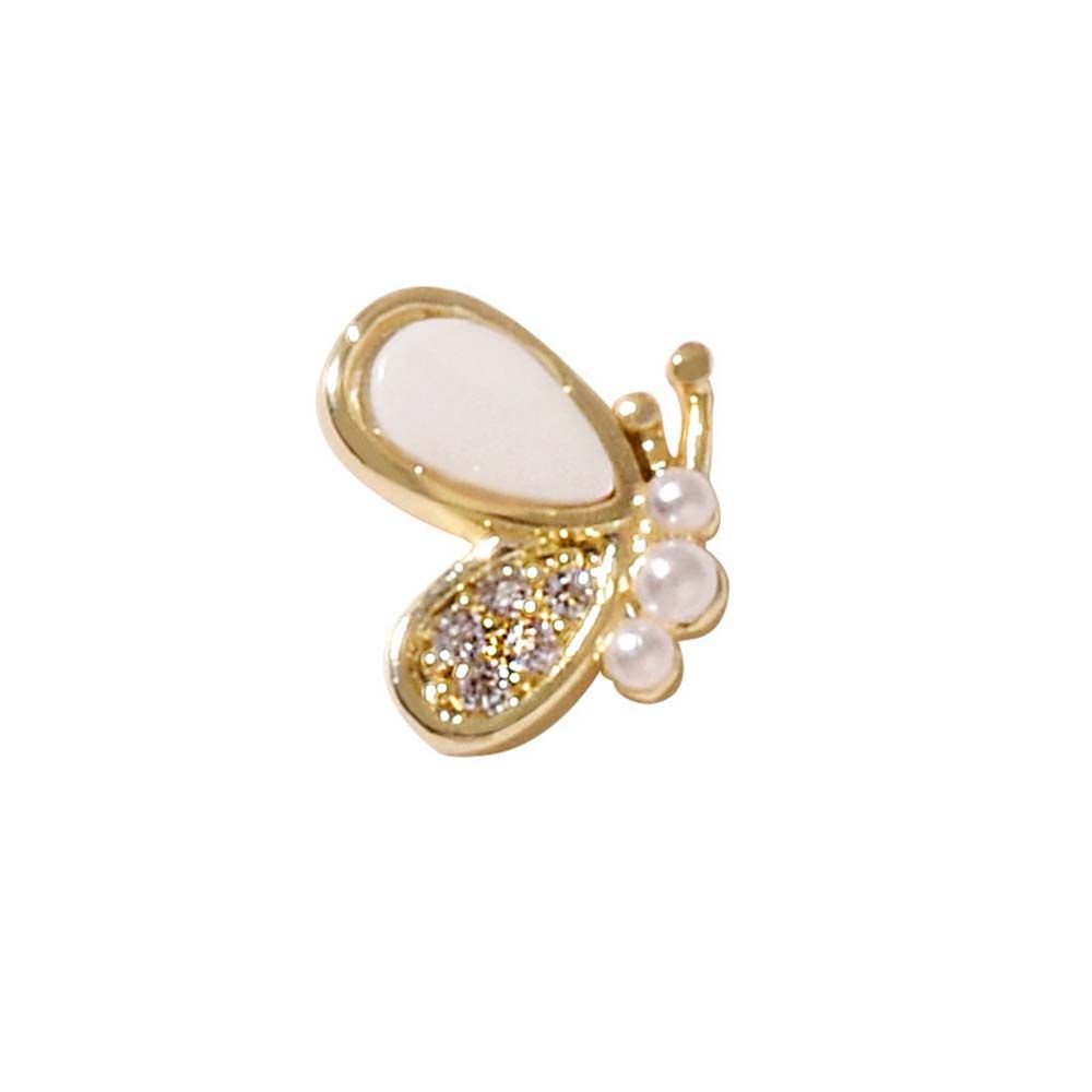 [Hàng mới về] Phụ kiện kim loại họa tiết nơ đính ngọc trai giả thời trang trang trí móng tay nghệ thuật thủ công