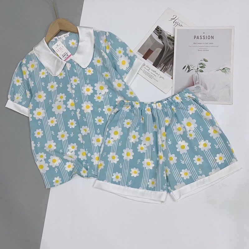 Đồ Ngủ Pijama Quần cộc tay ngắn , Siêu Xinh, LỤA SATIN MỀM MÁT - Đồ bộ mặc nhà siêu mát | BigBuy360 - bigbuy360.vn