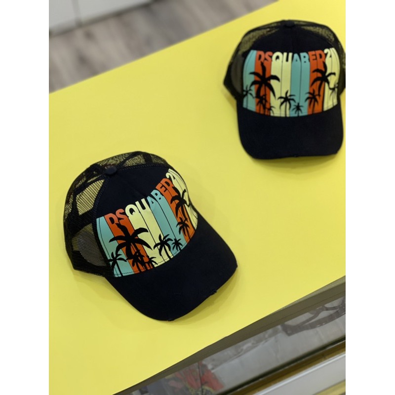 Mũ Lưỡi Trai DSQ Cây Dừa Lót Lưới Siêu Thoáng Full Tem Tag.Nón Thời Trang Nam Nữ Dsquared Siêu Bền Bảo Hành 3 Tháng