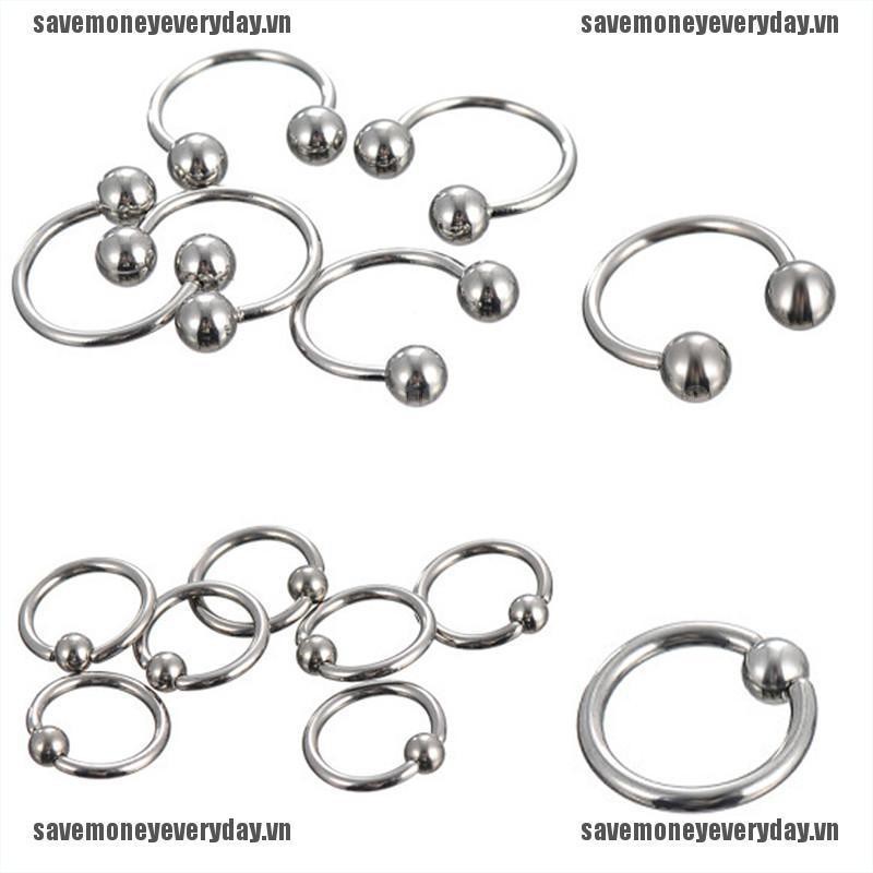 Set 60 / 85 Khuyên Xỏ Bằng Thép Không Gỉ Cá Tính Thời Trang