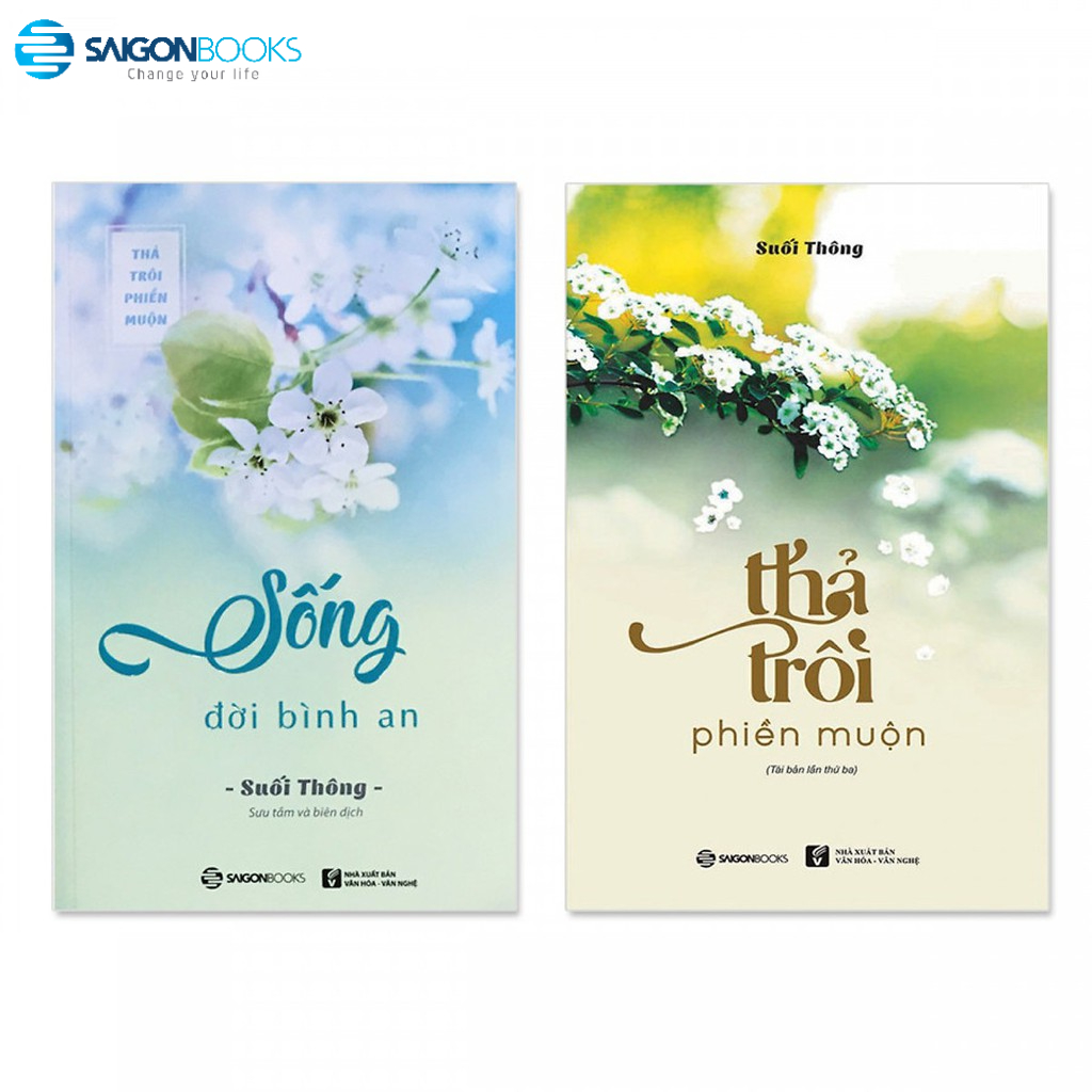 SÁCH - Combo Sống đời bình an và Thả trôi phiền muộn