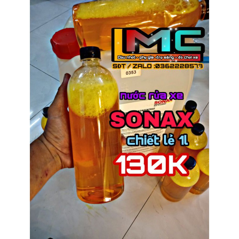 NƯỚC RỬA XE ☑️ SONAX ☑️  Làm bóng dàn áo  Sonax chiết lẻ (1L) ⚡ ĐẶC BIỆT TRUNG TÍNH KHÔNG AXIT KHÔNG BAZƠ