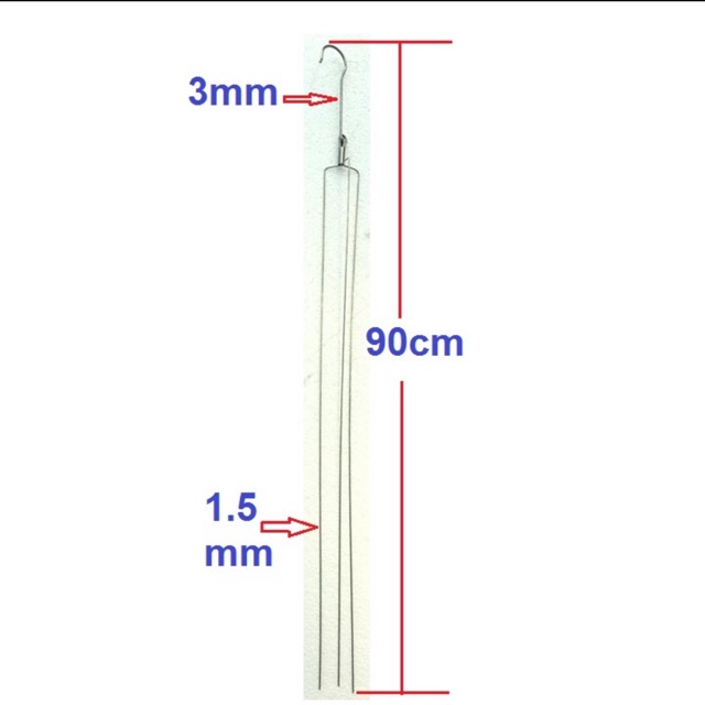 Móc inox dài 90cm treo hoa Lan