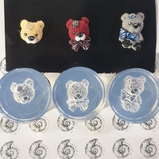 Bộ khuôn gấu bột 3 mẫu " size khuôn 2.5 x 2.5 cm "