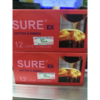Bao cao su SURE đỏ (hộp 12 cai)