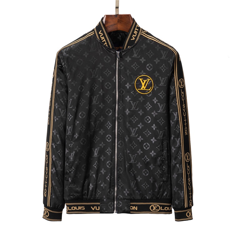 BOMBER JACKET LV VÀNG ĐEN - ÁO KHOÁC LV HỌA TIẾT NỔI BẬT MỚI NHẤT THU ĐÔNG 2022
