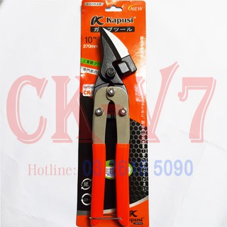 Kéo cắt tôn KAPUSI nhật bản 10 inch cao cấp, Kéo tôn mỏ nghiêng