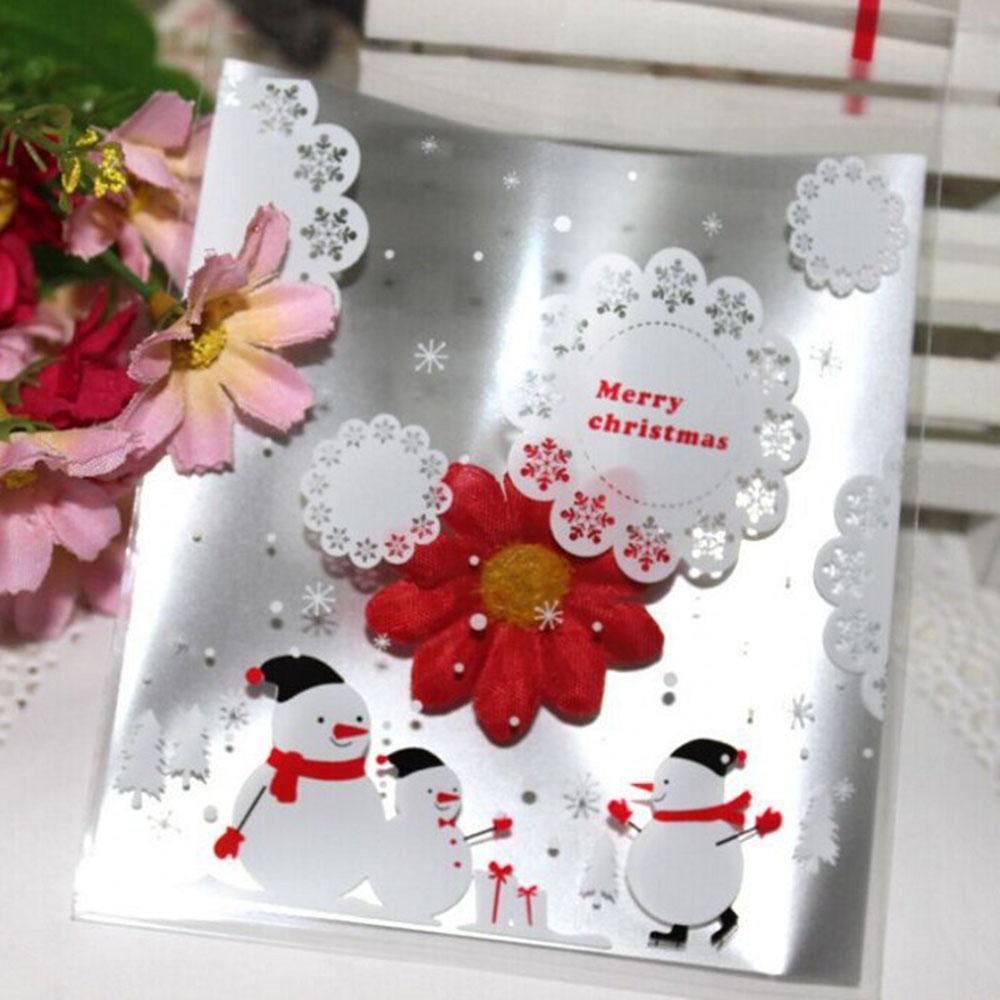 Set 100 Túi Đựng Kẹo Giáng Sinh Dễ Thương Cho Bé