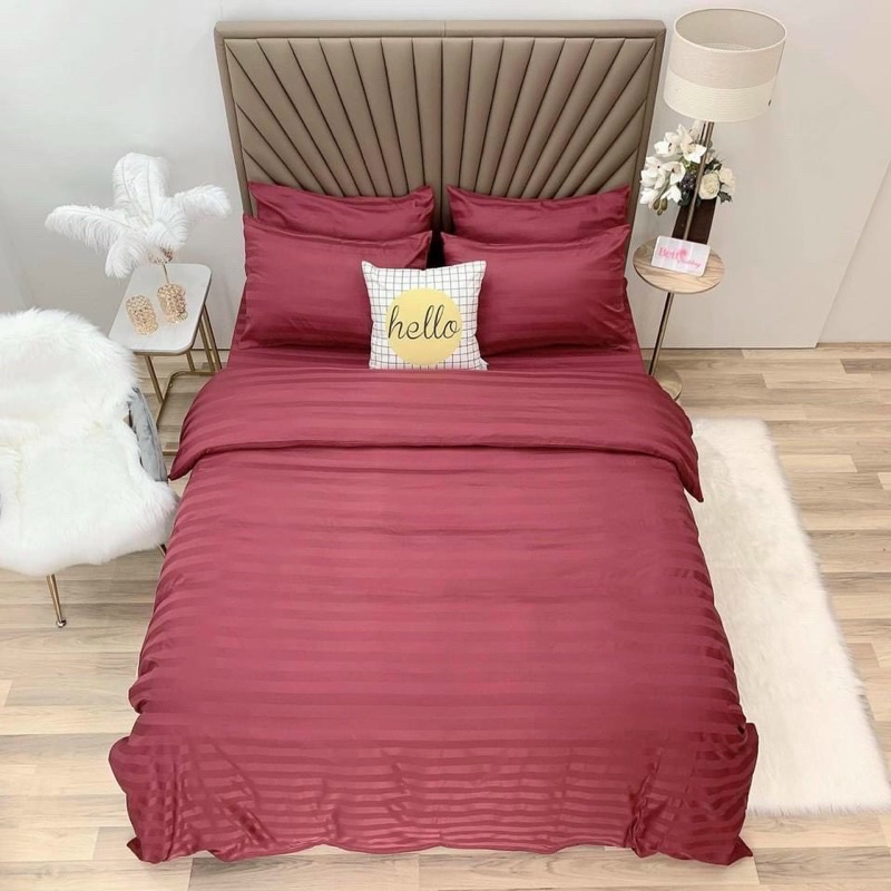 Bộ Chăn Ga Gối Cotton Tc 3f Hizun Chuyên Dùng Cho Khách Sạn Home Stay