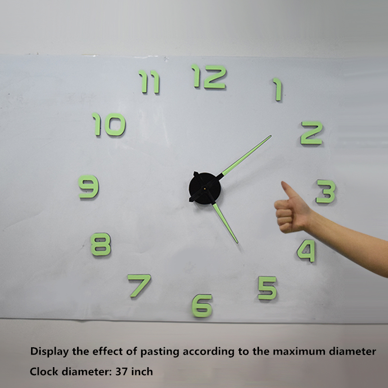 Đồng Hồ Dán Tường 3d Hiệu Ứng Gương