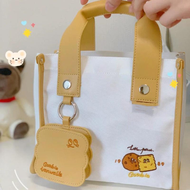 Túi Đeo Chéo Canvas Phong Cách Nhật Bản Xinh Xắn Cho Nữ