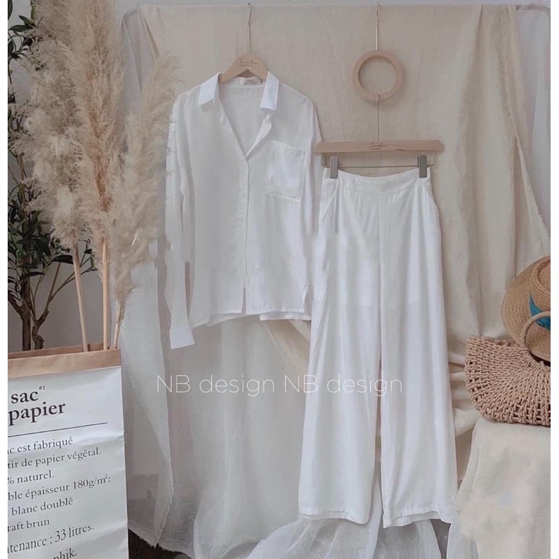 SET ÁO SƠ TÚI NGỰC MIX QUẦN SUÔNG ĐŨI | BigBuy360 - bigbuy360.vn