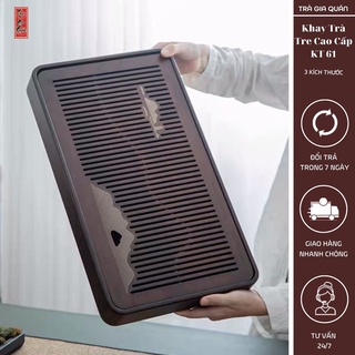 Kt 61 khay trà tre cao cấp hình chữ nhật 3 kích thước