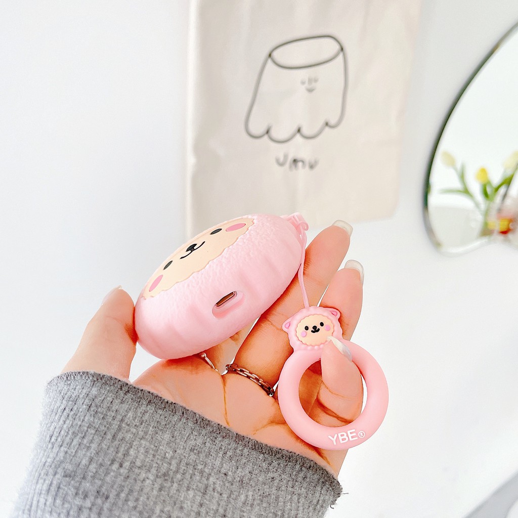 Vỏ đựng bảo vệ hộp sạc tai nghe thích hợp cho Airpods 1/ 2 hình chú cừu bằng silicon
