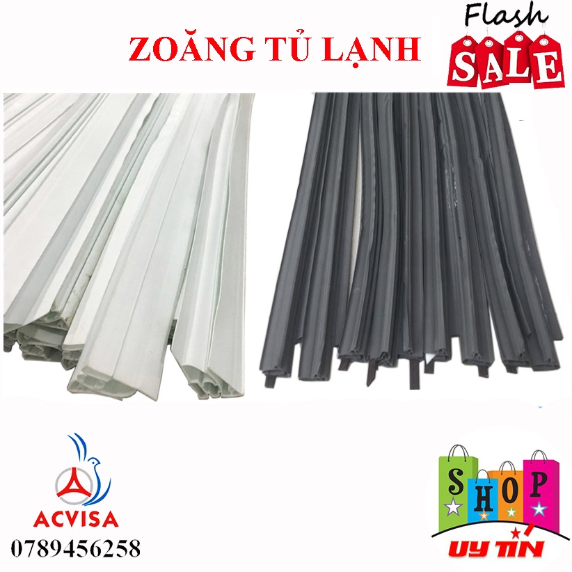 Gioăng tủ lạnh kiểu gài - bắt vít 2m - sẵn nam châm 2m - Ron tủ - Zoăng tủ lạnh cài