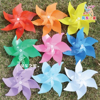 Chong chóng nhựa 6 cánh đơn màu combo 100 chong chóng tặng phụ kiện